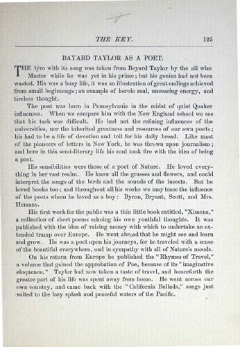 Bayard Taylor As A Poet (image)